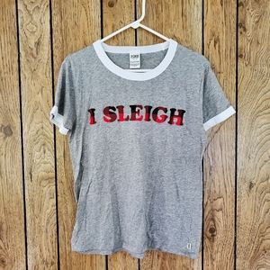 PINK by Victoria's Secret Christmas "I Sleigh" Tee